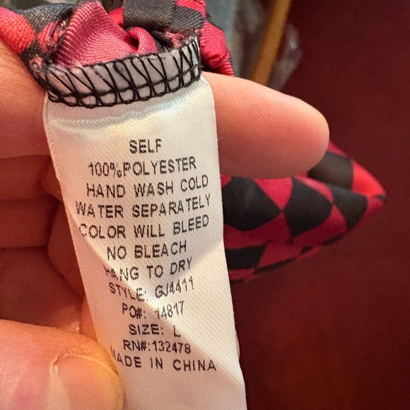 New Glam Red and Black Checkered Jacket - Picture 6 of 7